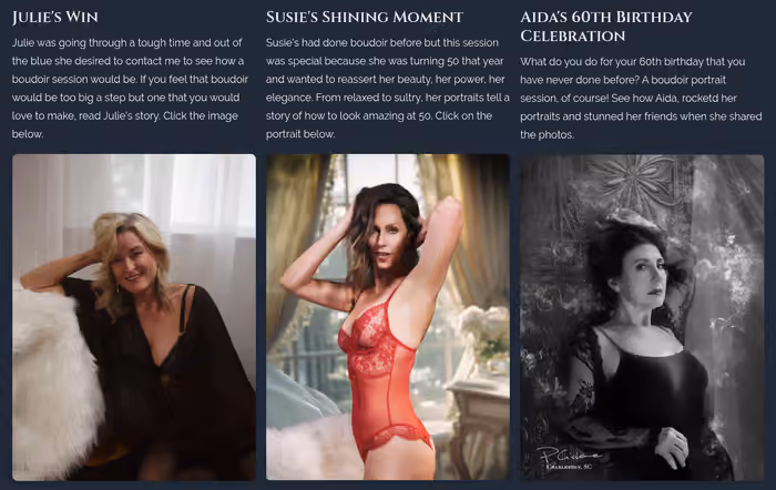 Charleston boudoir galleries